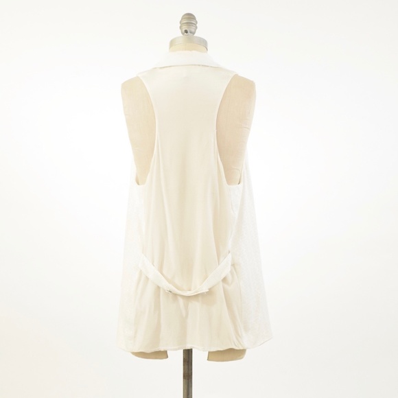 ❌SOLD❌Rag & Bone Ivory Silk Jacquard Tuxedo Vest - Picture 8 of 8